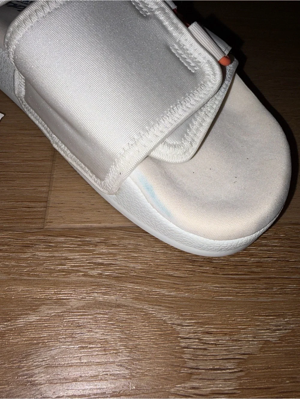 Adidas Adilette Sandal 4.0 White Multicolor Straps Men’s 4 Wmns 5.5 New Defects
